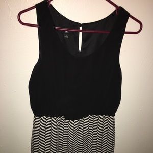 black and white short dress